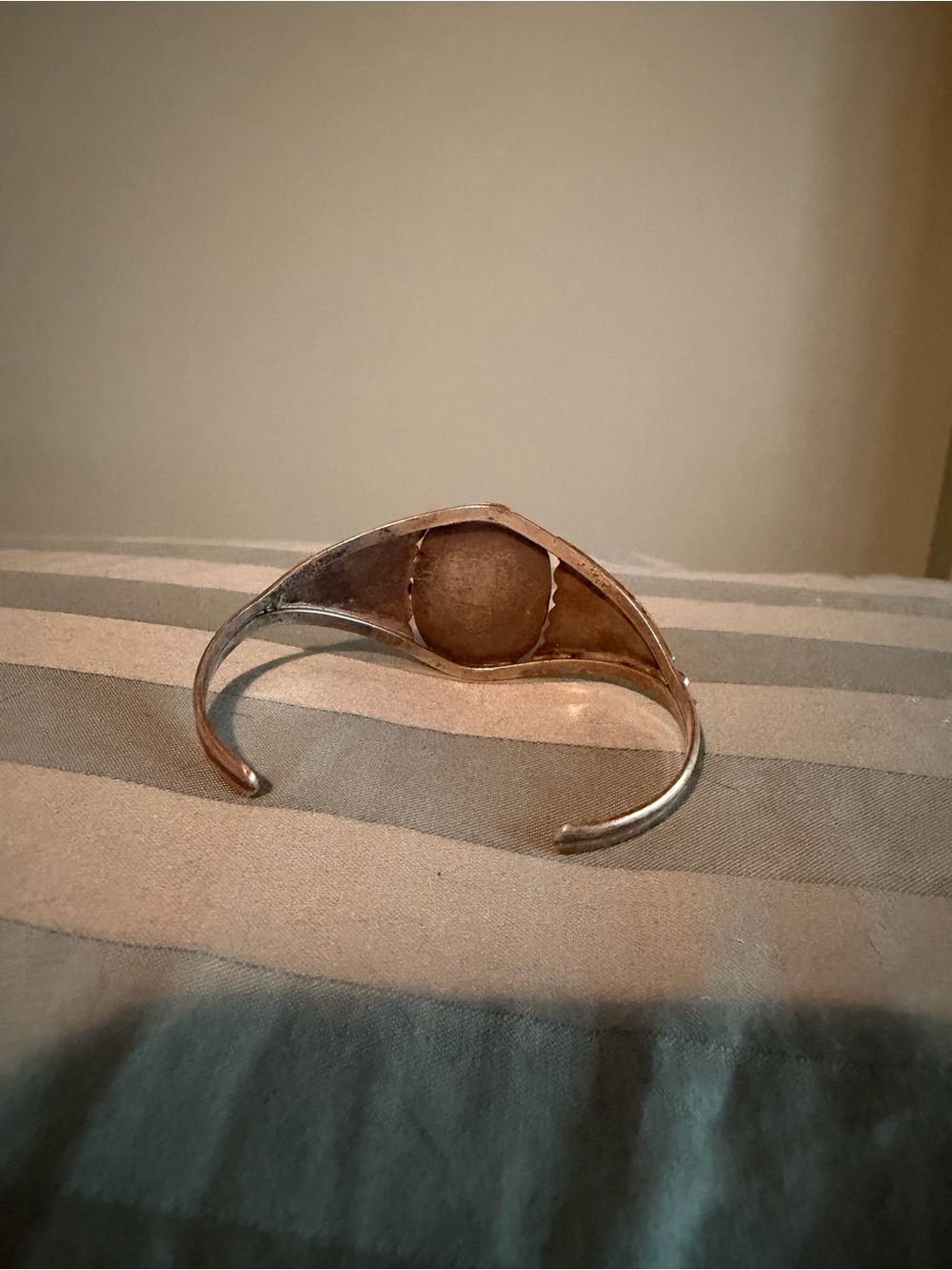 Rare Native American- Navajo Turquoise Sterling Silver Cuff Bracelet- stamped - Picture 3 of 7